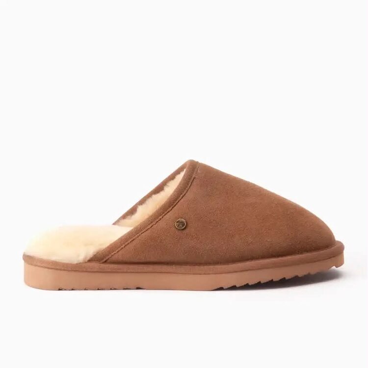 Warmbat pantoffel cognac eerste thumbnail