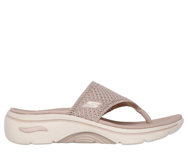 Skechers teenslipper beige eerste thumbnail