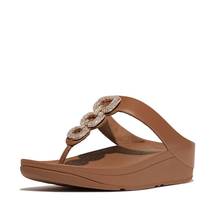 Fitflop teenslipper cognac tweede thumbnail